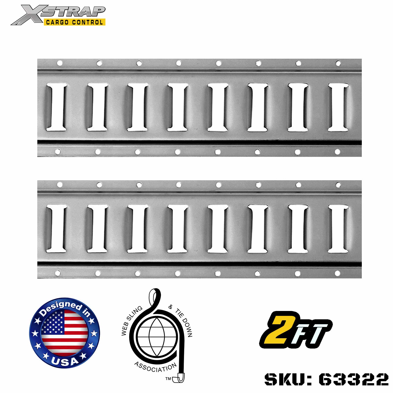 Xstrap 63322 2' Seria E Logistyczne gąsienice Wykonane z wysokiej jakości stali o grubości 12 mm 6000LBS