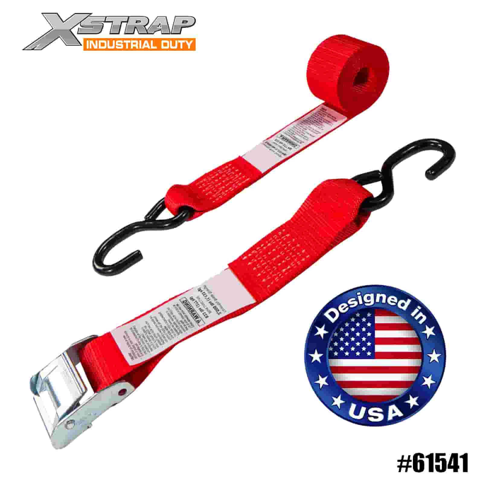 Xstrap 61541 2” x 8’ 4PK Pasek z klamrą motocyklową z haczykiem S, 400lb SWL